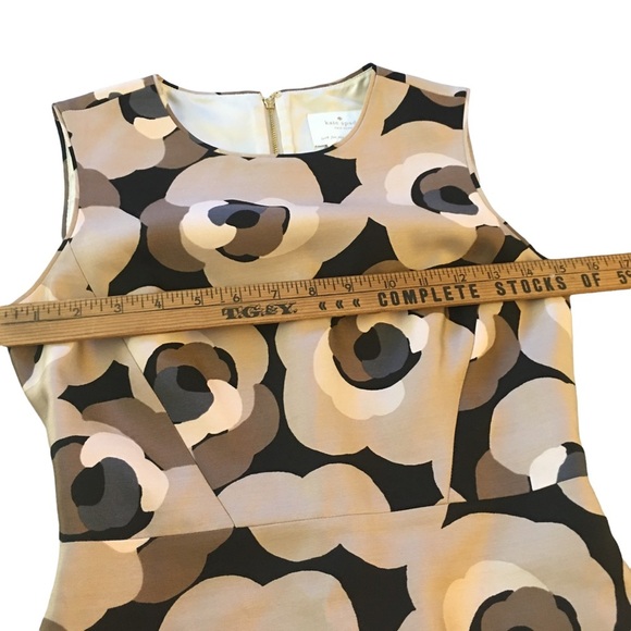 KATE SPADE Deco Rose Della Sheath Dress Cocktail Brown/black Women’s Sz 00 - Picture 12 of 15